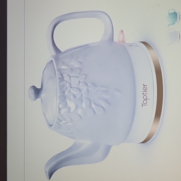 Toptier Kitchen Toptier Electric Ceramic Tea Kettle Liter White